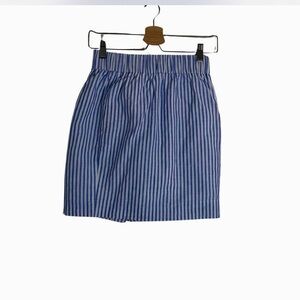 Tie‎ waist mini skirt in striped cotton Size PSmall